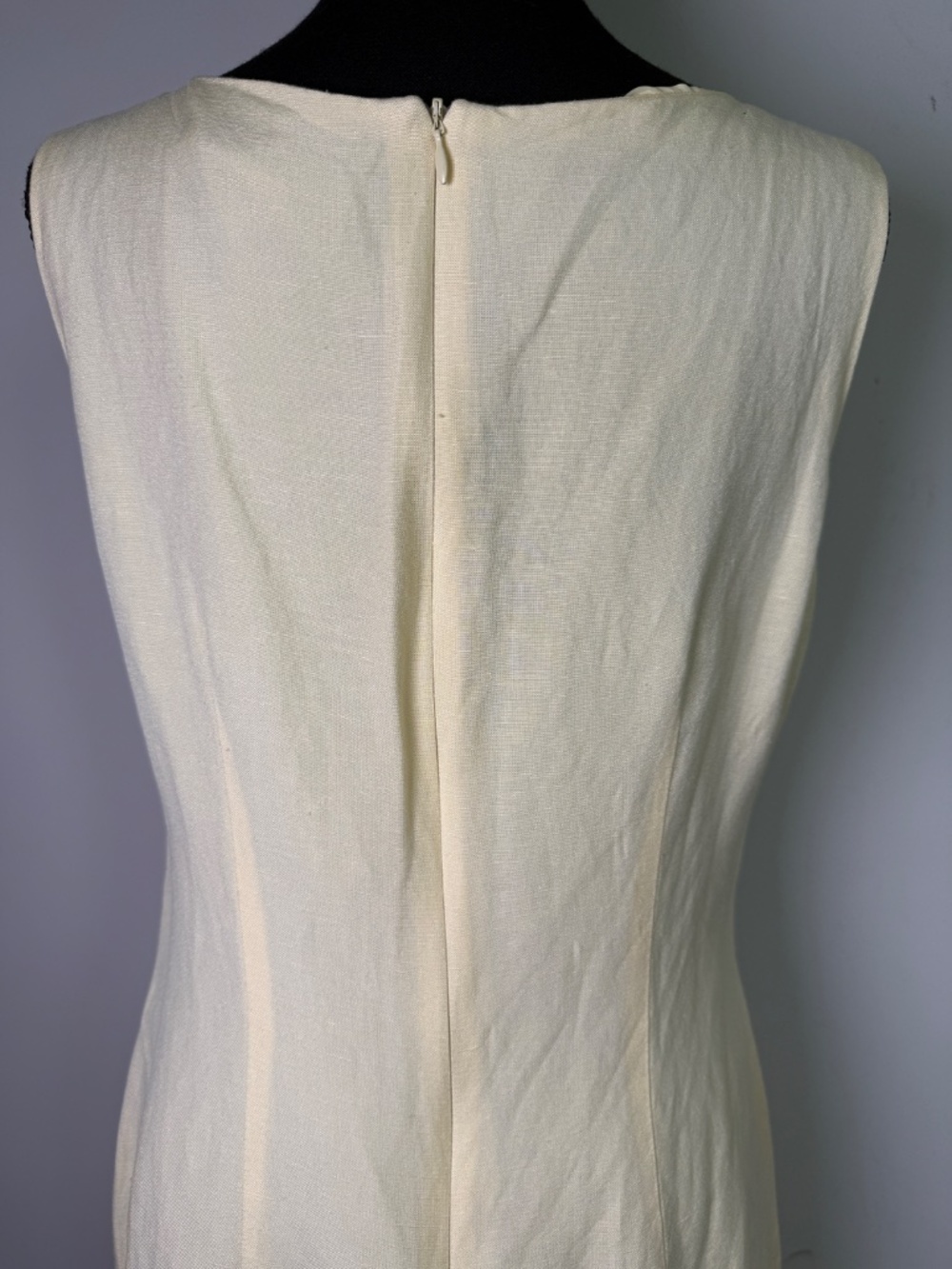 Jessica Howard Embroidered Floral Linen Maxi Dress Yellow Vintage Grandmacore 10 - Picture 6 of 8